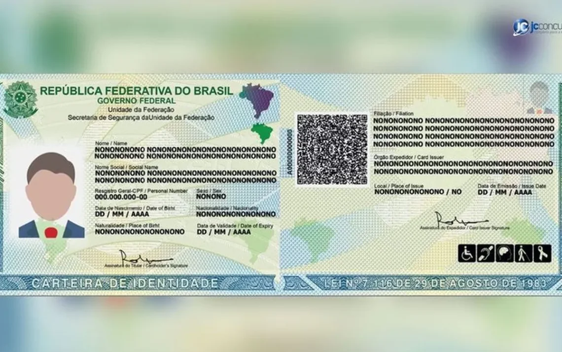 Carteira de Identidade, CIN, Nacional;