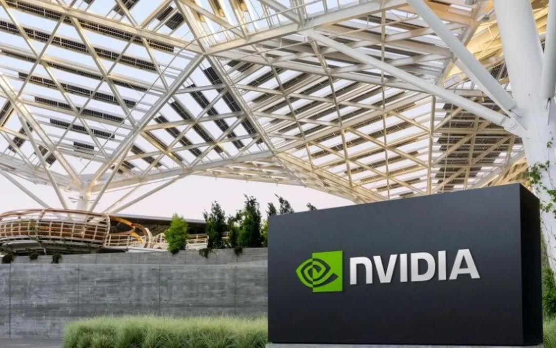 Logo da Nvidia em sua sede em Santa Clara, Califórnia   Maio de 2022. NVIDIA/Divulgação via REUTERS - Todos os direitos: © CNN Brasil