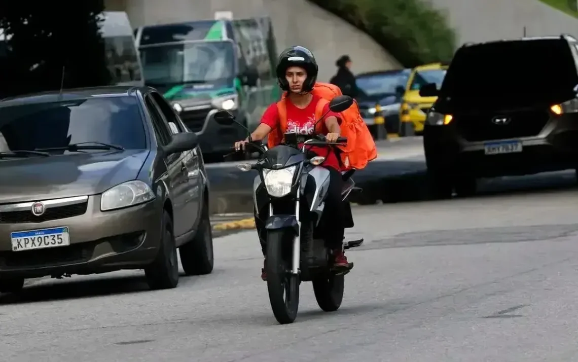 motocicletas, motociclistas, faixa, azul;